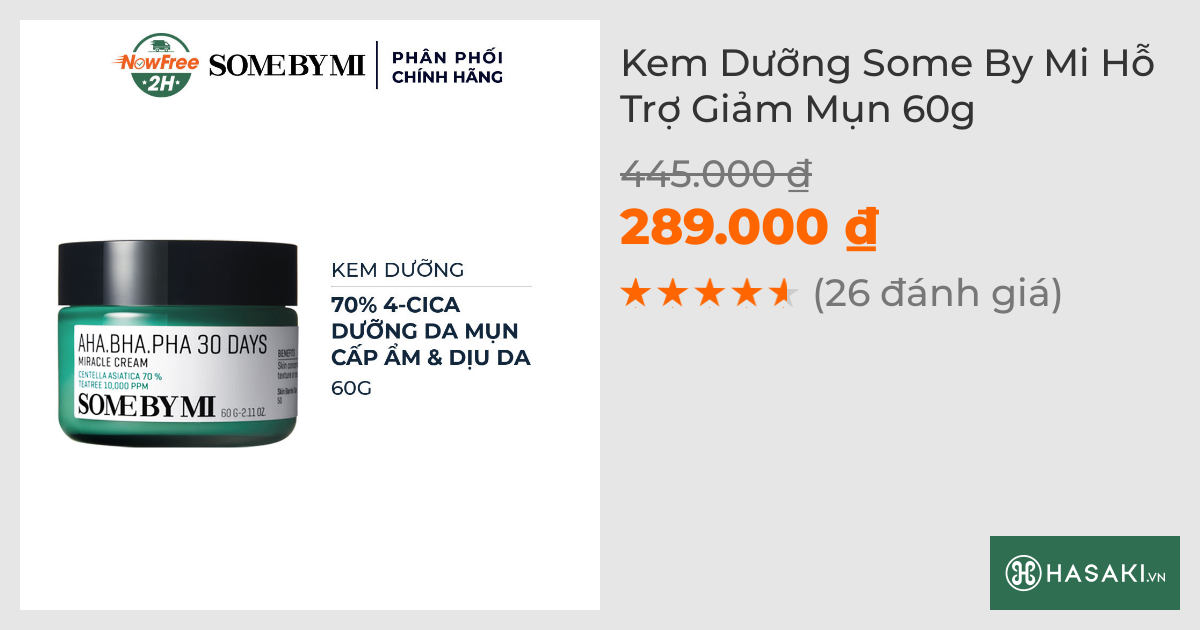 Kem Dưỡng Some By Mi Hỗ Trợ Giảm Mụn 60g