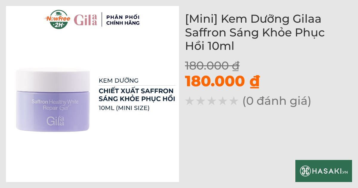 [Mini] Kem Dưỡng Gilaa Saffron Sáng Khỏe Phục Hồi 10ml