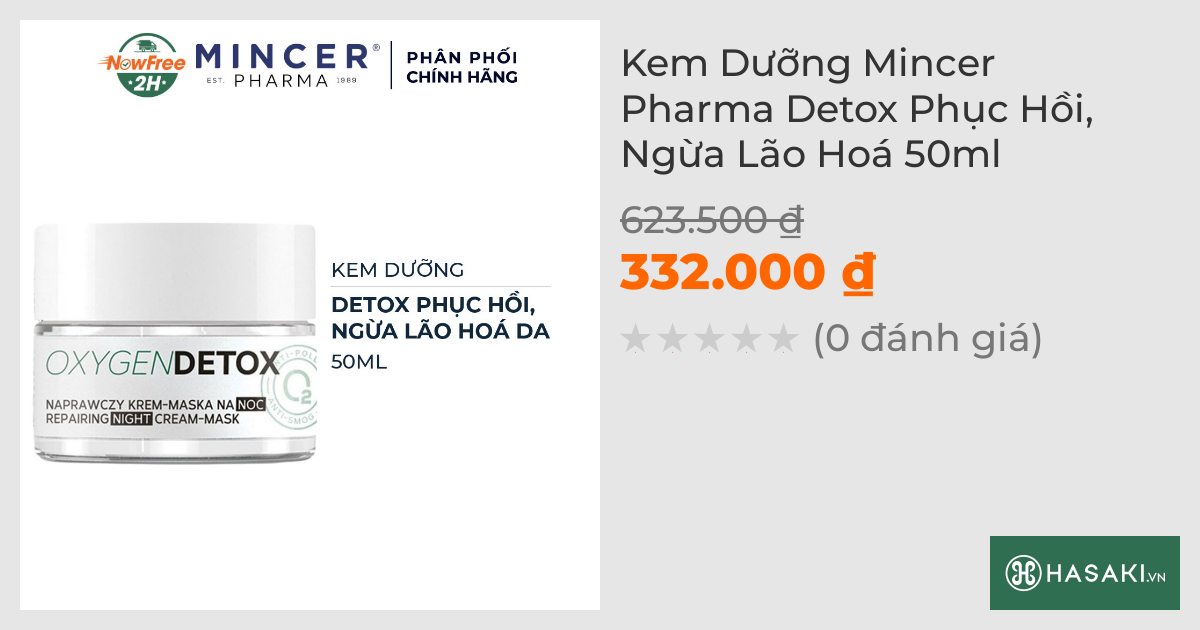 Kem Dưỡng Mincer Pharma Detox Phục Hồi, Ngừa Lão Hoá 50ml