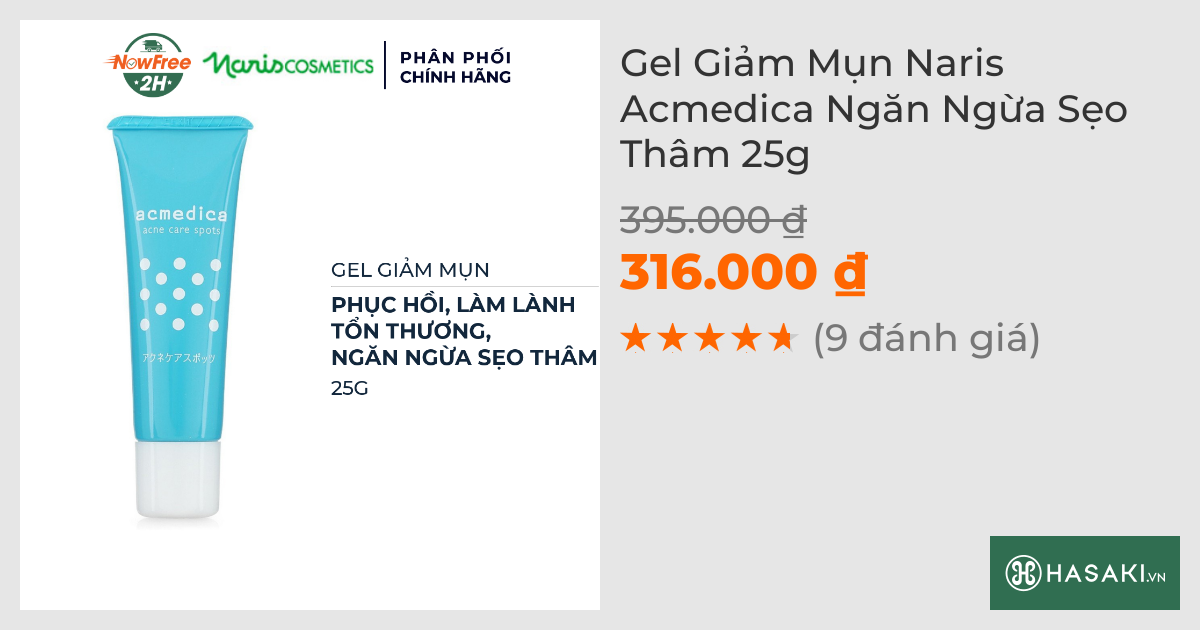 Gel Giảm Mụn Naris Acmedica Ngăn Ngừa Sẹo Thâm 25g