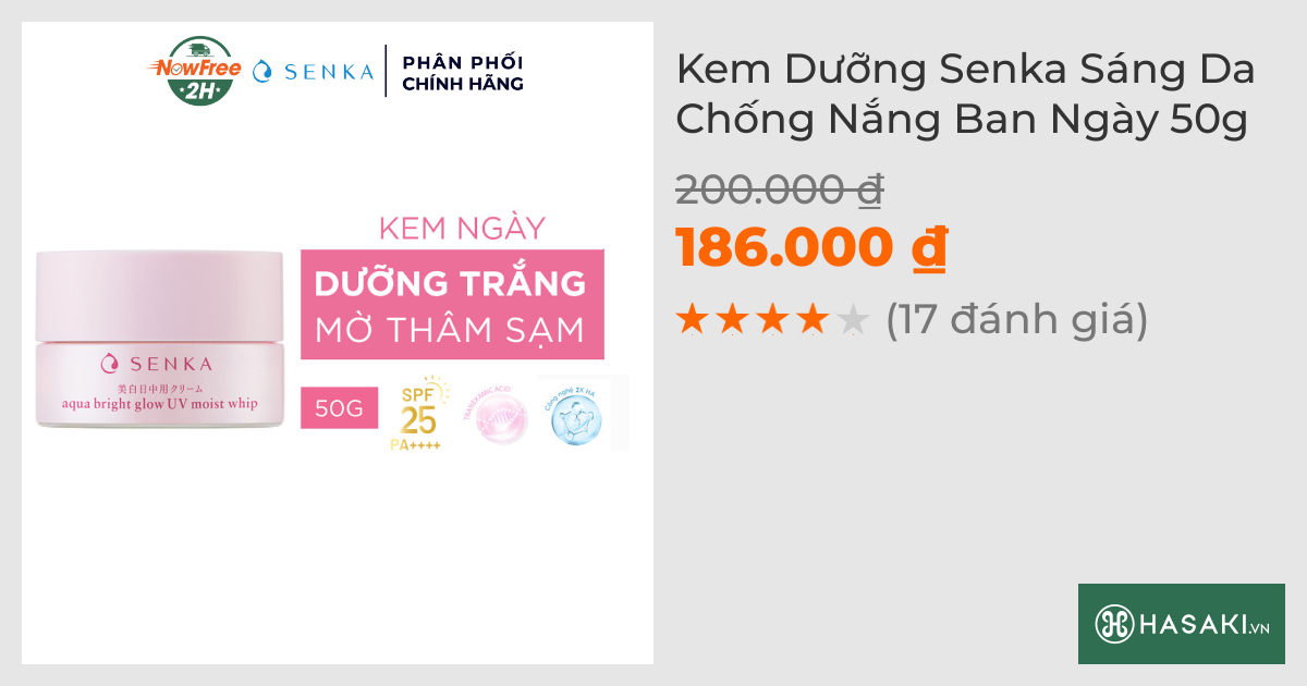 Kem Dưỡng Senka Sáng Da Chống Nắng Ban Ngày 50g