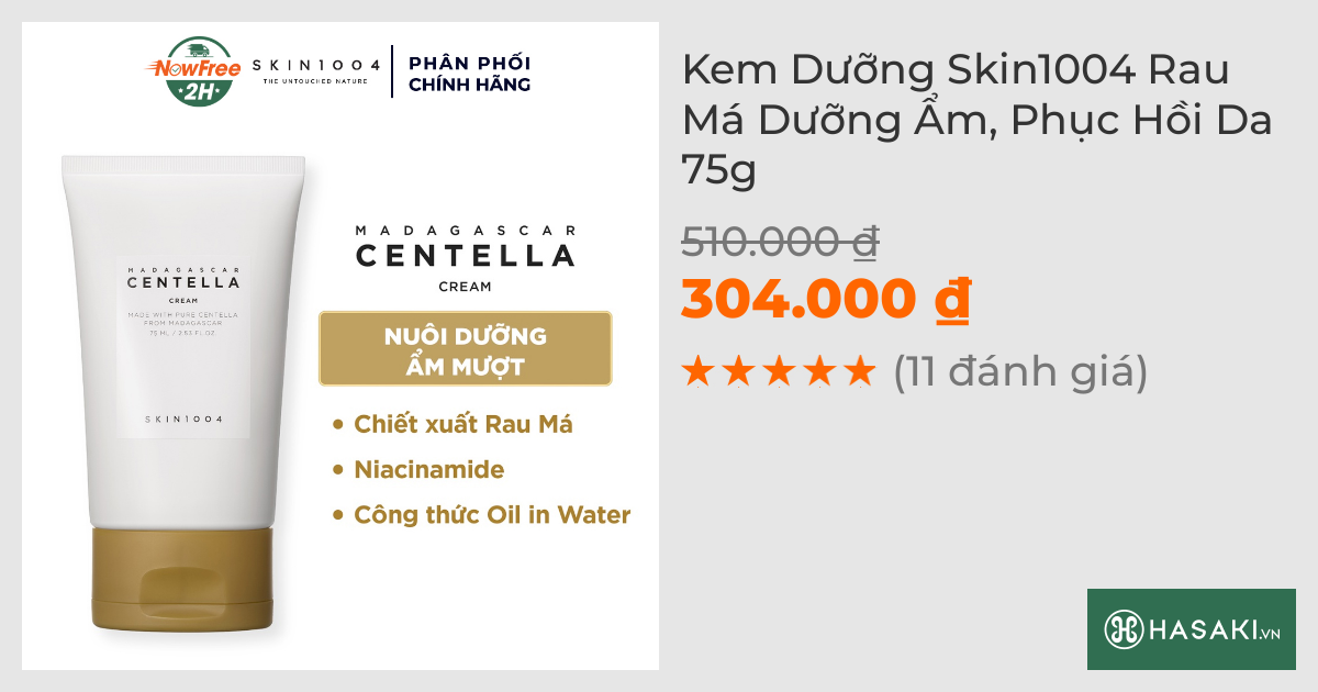 Kem Dưỡng Skin1004 Rau Má Dưỡng Ẩm, Phục Hồi Da 75g