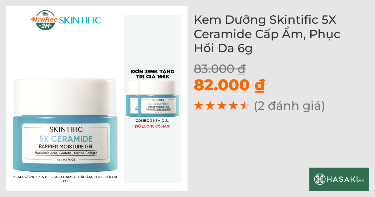 Kem Dưỡng Skintific 5X Ceramide Cấp Ẩm, Phục Hồi Da 6g