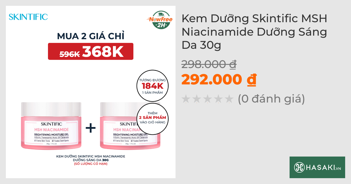 Kem Dưỡng Skintific MSH Niacinamide Dưỡng Sáng Da 30g