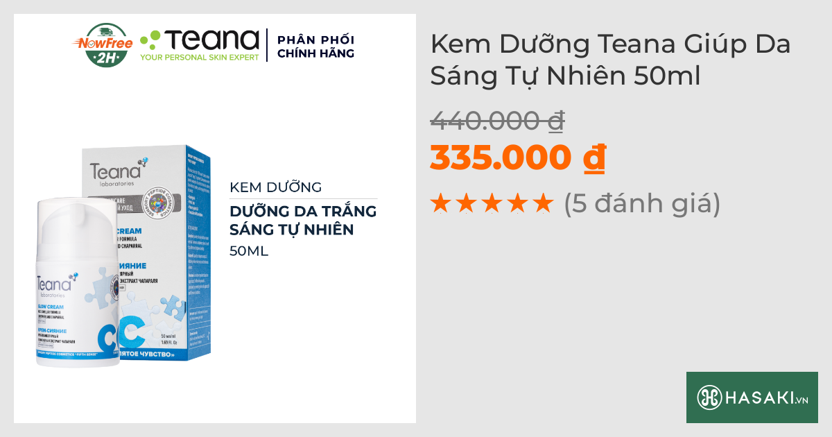 Kem Dưỡng Teana Giúp Da Sáng Tự Nhiên 50ml