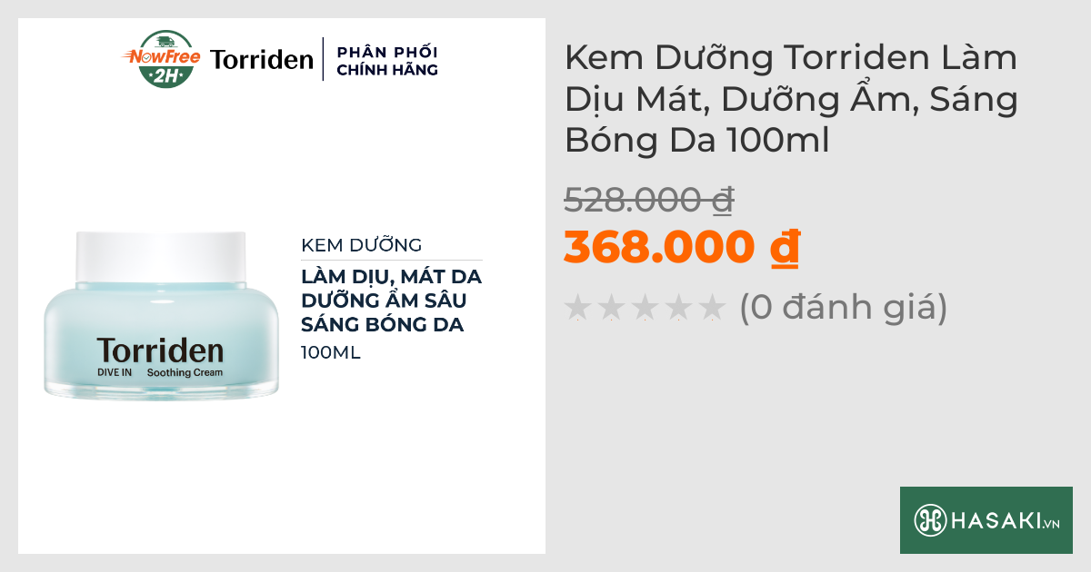 Kem Dưỡng Torriden Làm Dịu Mát, Dưỡng Ẩm, Sáng Bóng Da 100ml