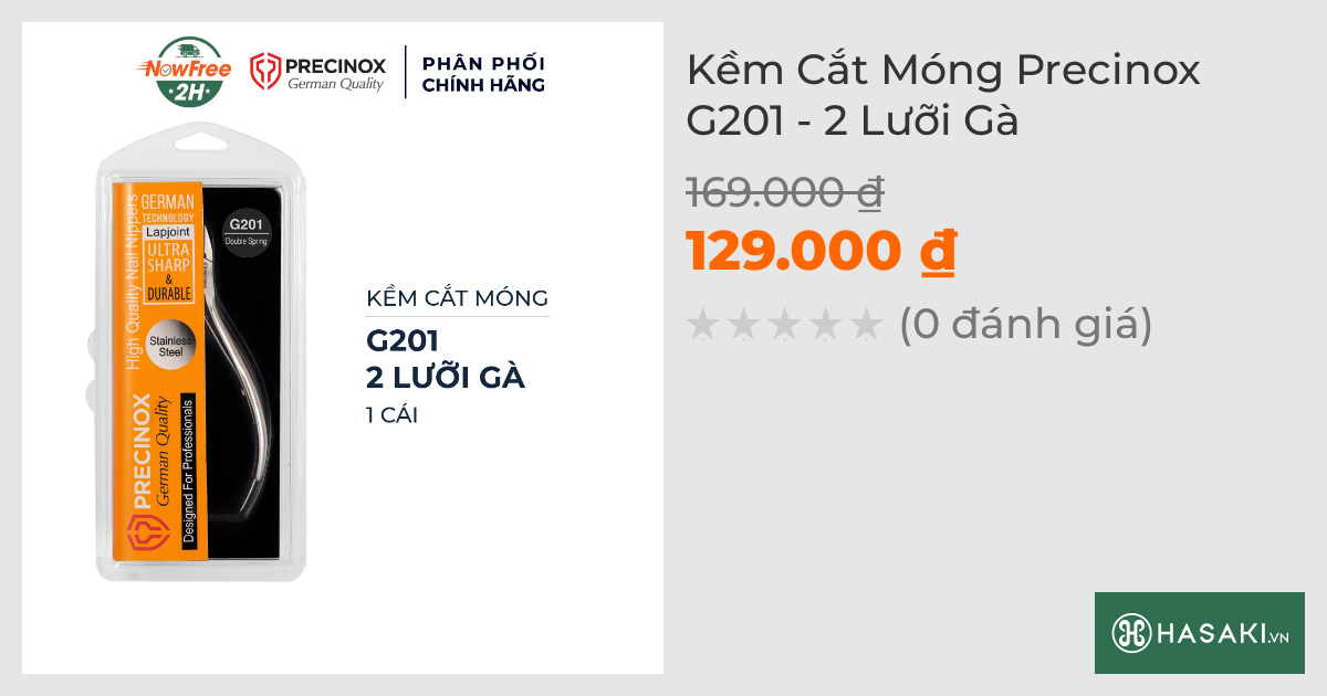 Kềm Cắt Móng Precinox G201 - 2 Lưỡi Gà