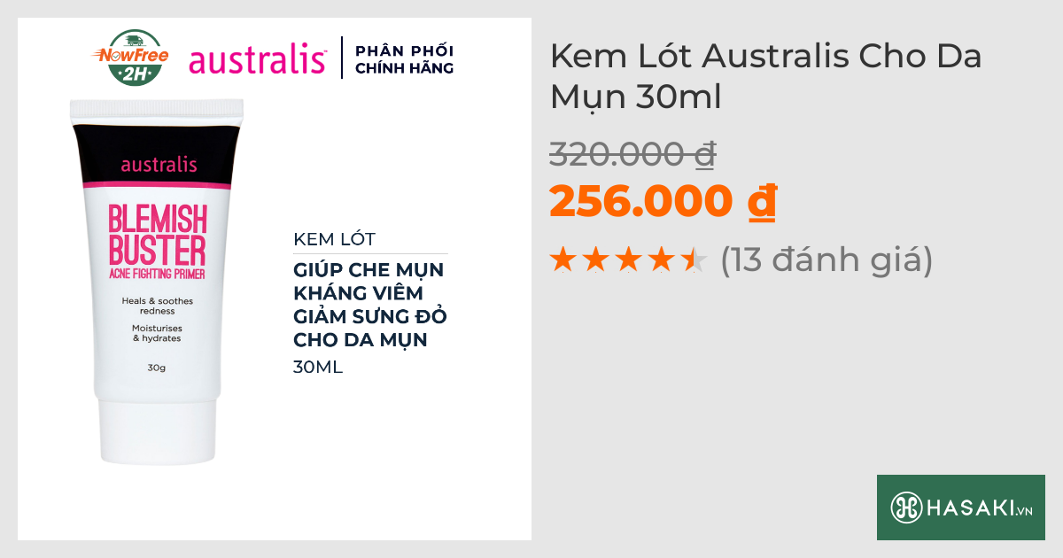 Kem Lót Australis Cho Da Mụn 30ml