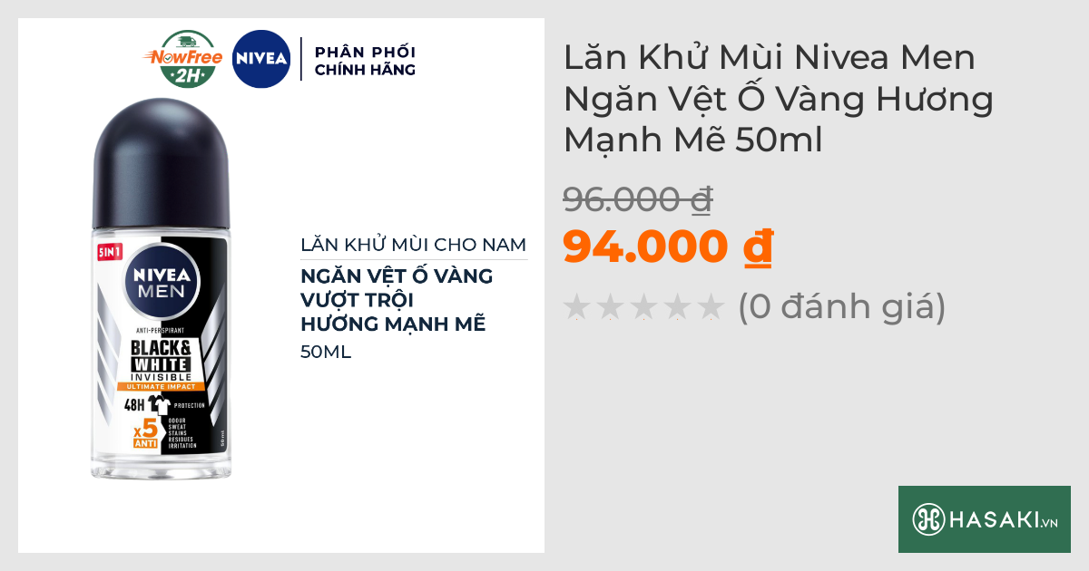 Lăn Khử Mùi Nivea Men Ngăn Vệt Ố Vàng Hương Mạnh Mẽ 50ml