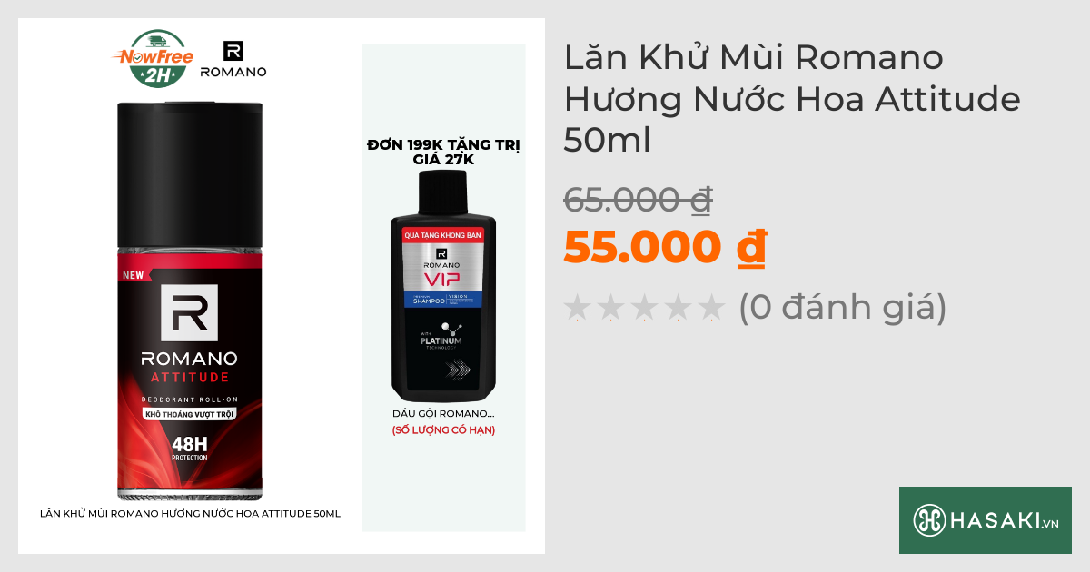 Lăn Khử Mùi Romano Hương Nước Hoa Attitude 50ml