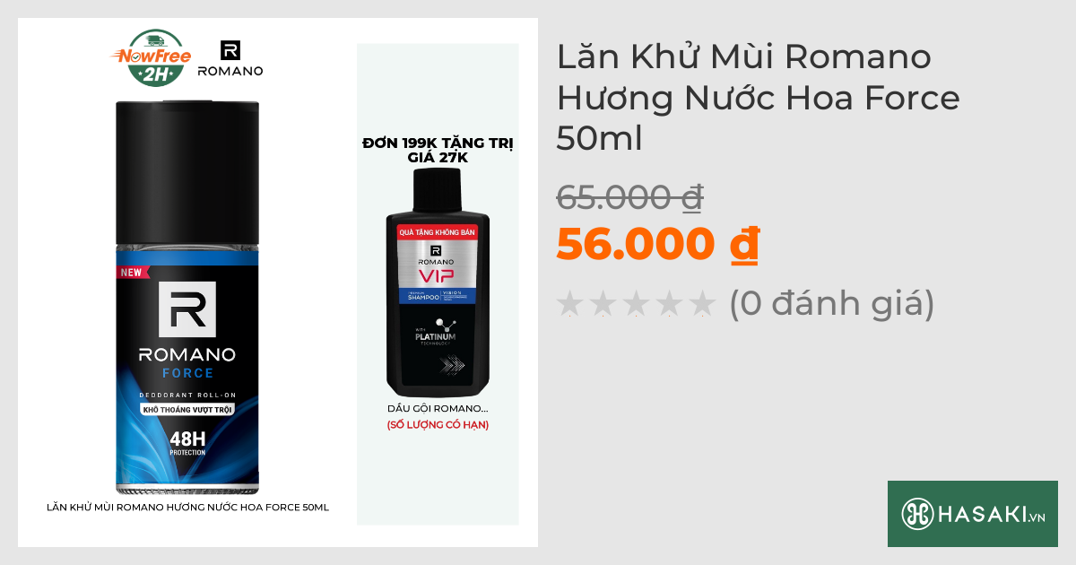 Lăn Khử Mùi Romano Hương Nước Hoa Force 50ml