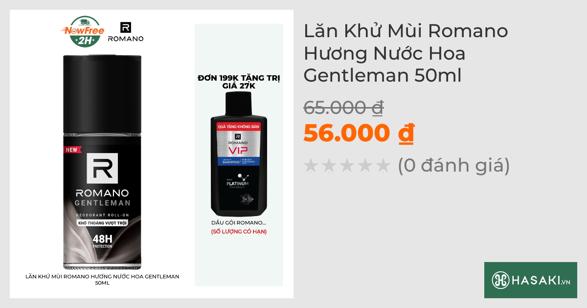 Lăn Khử Mùi Romano Hương Nước Hoa Gentleman 50ml