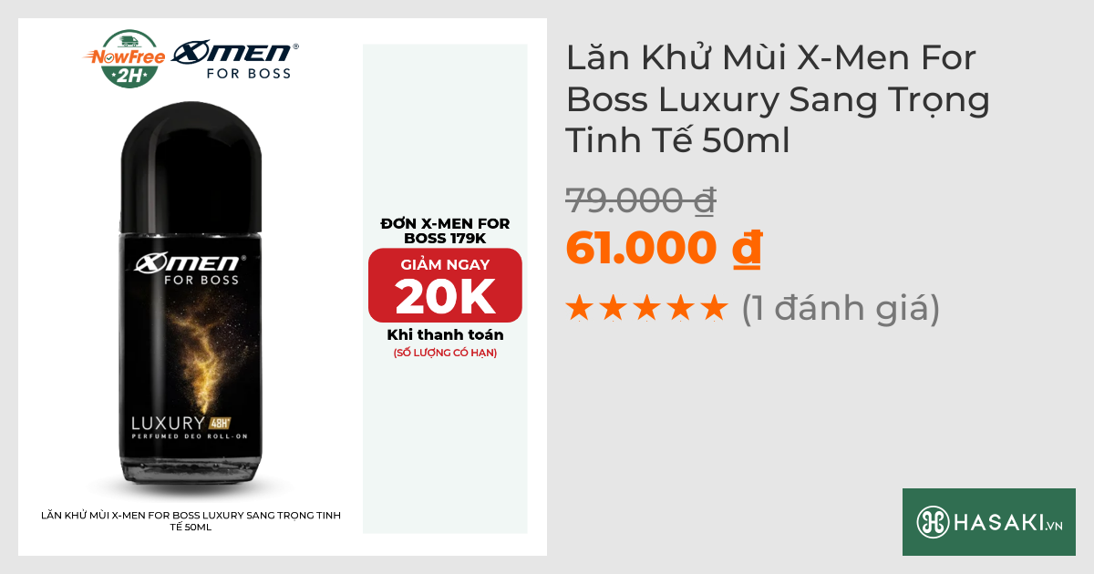 Lăn Khử Mùi X-Men For Boss Luxury Sang Trọng Tinh Tế 50ml