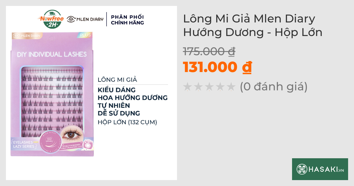 Lông Mi Giả Mlen Diary Hướng Dương - Hộp Lớn