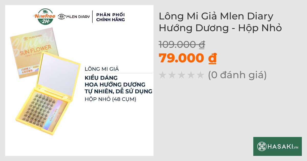 Lông Mi Giả Mlen Diary Hướng Dương - Hộp Nhỏ