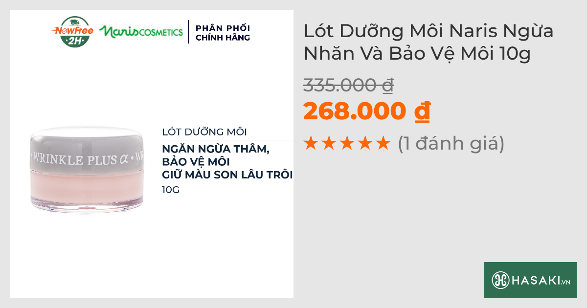 Lót Dưỡng Môi Naris Ngừa Nhăn Và Bảo Vệ Môi 10g