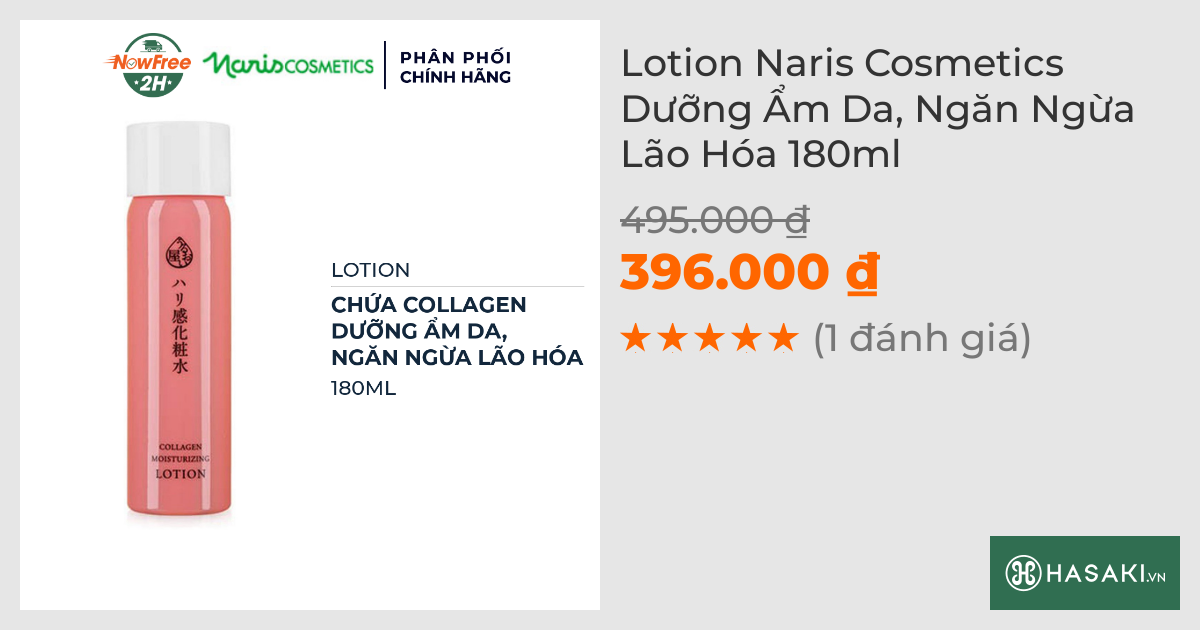 Lotion Naris Cosmetics Dưỡng Ẩm Da, Ngăn Ngừa Lão Hóa 180ml