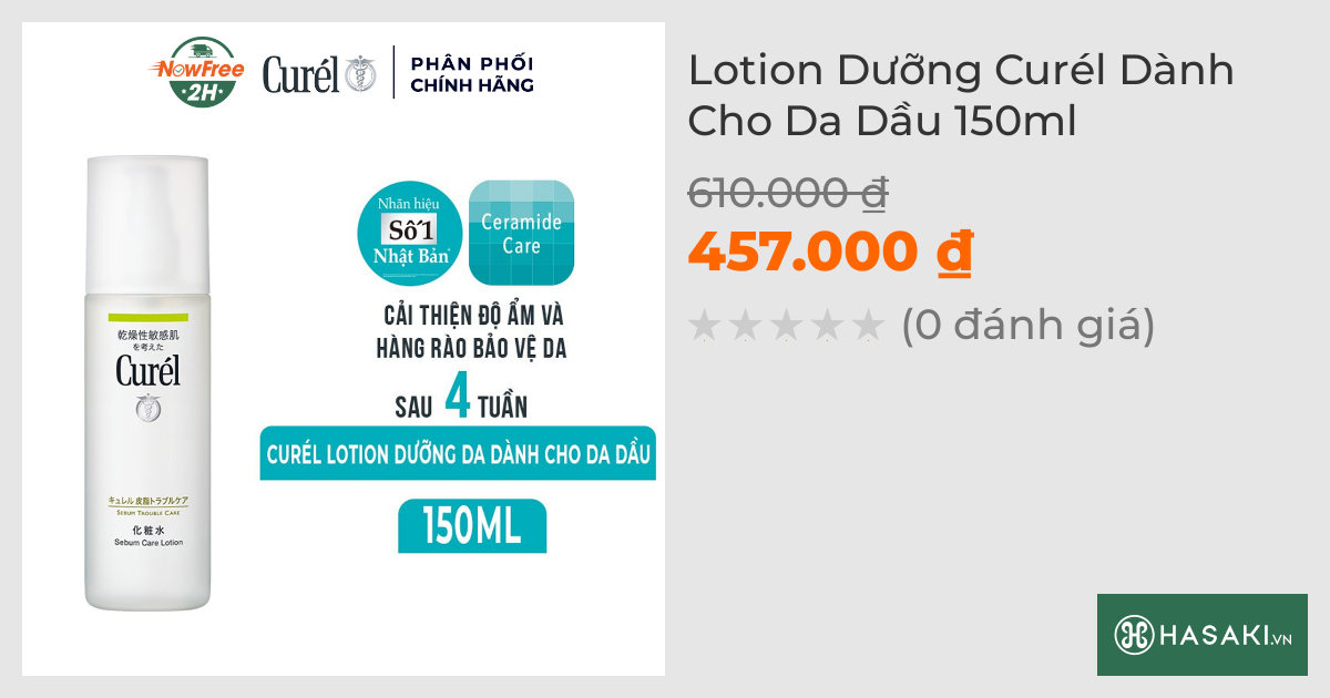 Lotion Dưỡng Curél Dành Cho Da Dầu 150ml