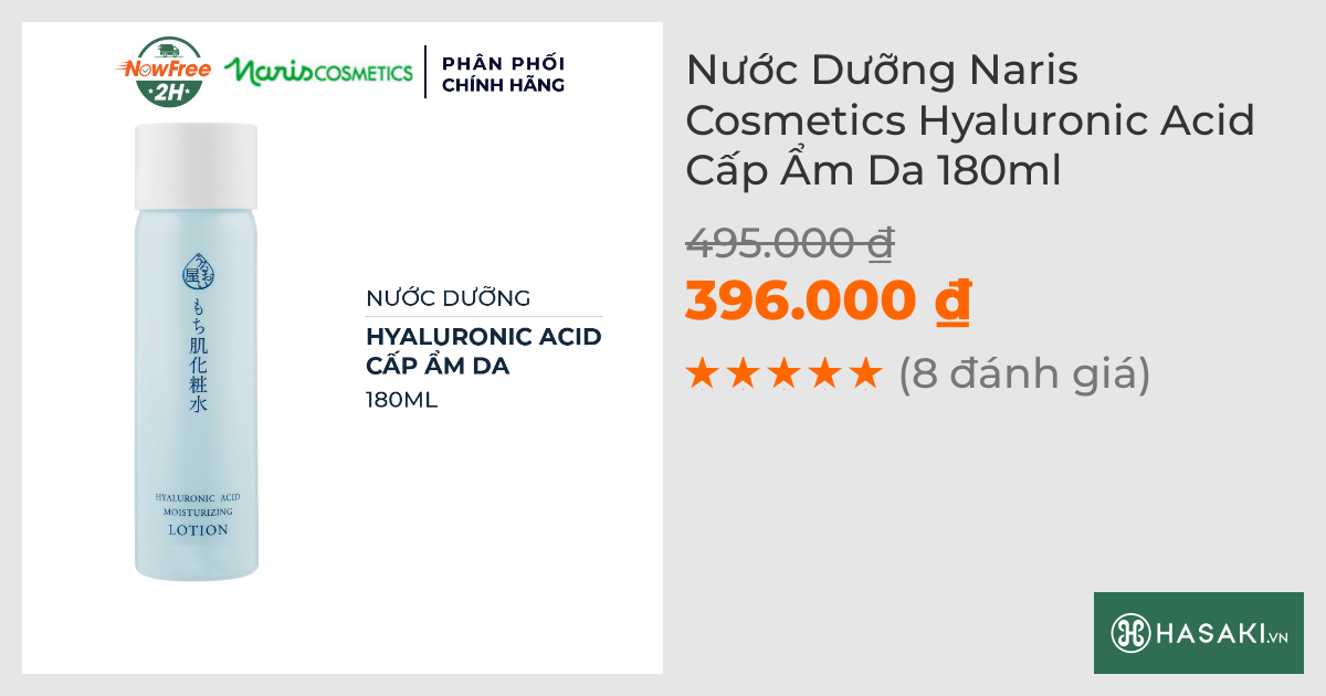 Nước Dưỡng Naris Cosmetics Hyaluronic Acid Cấp Ẩm Da 180ml