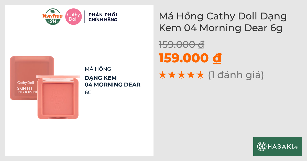 Má Hồng Cathy Doll Dạng Kem 04 Morning Dear 6g