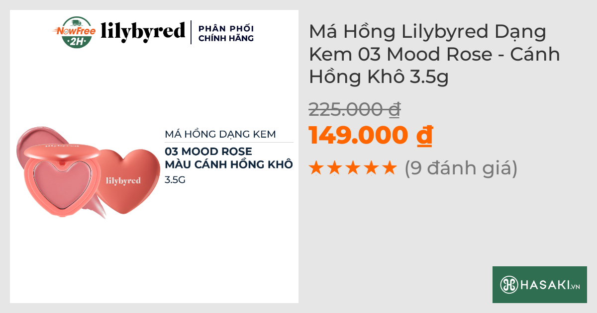 Má Hồng Lilybyred Dạng Kem 03 Mood Rose - Cánh Hồng Khô 3.5g