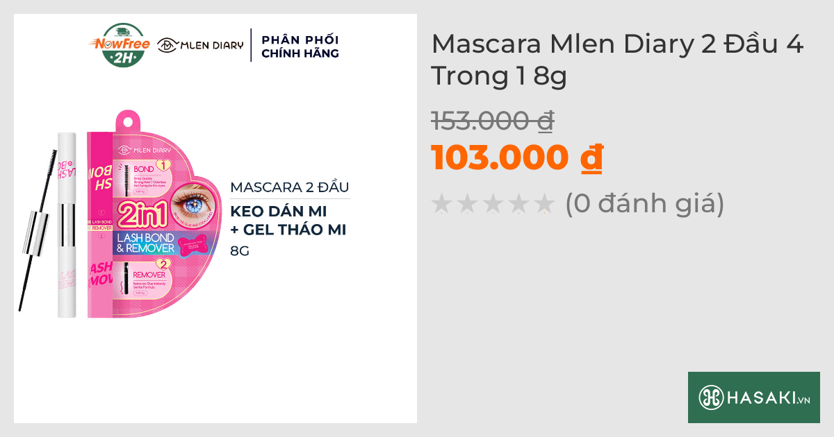 Mascara Mlen Diary 2 Đầu 4 Trong 1 8g