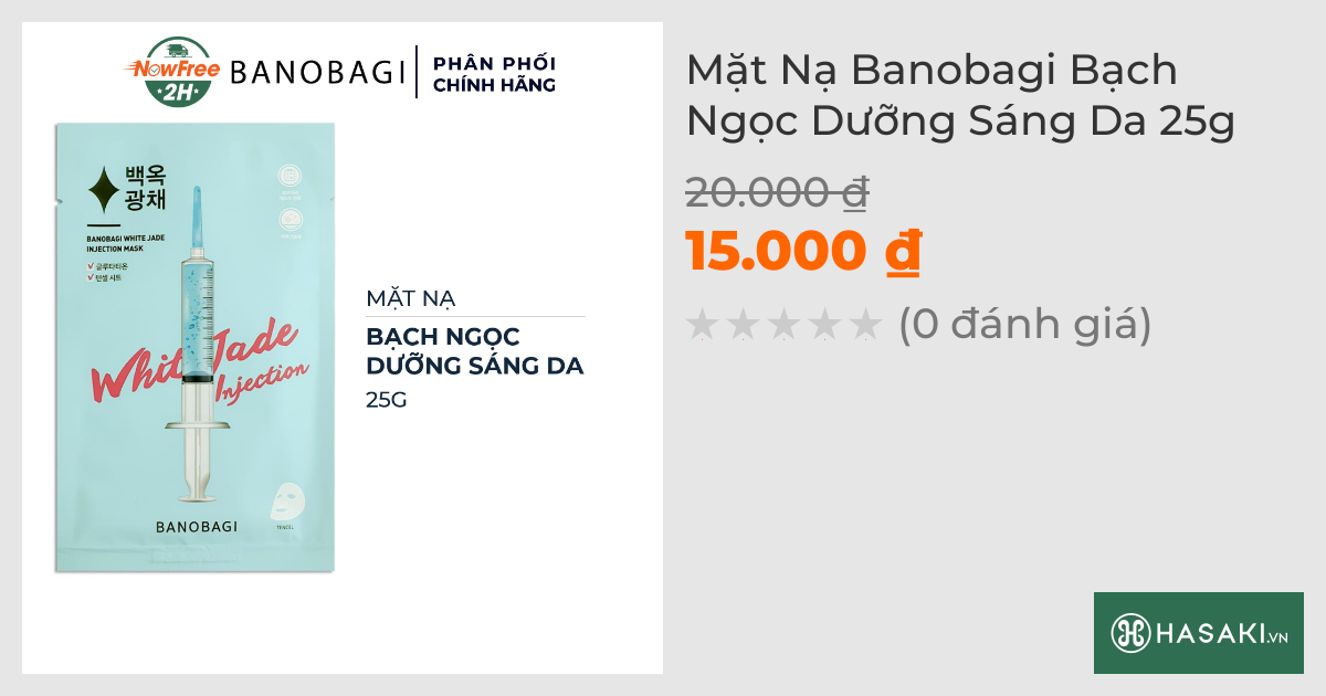 Mặt Nạ Banobagi Bạch Ngọc Dưỡng Sáng Da 25g