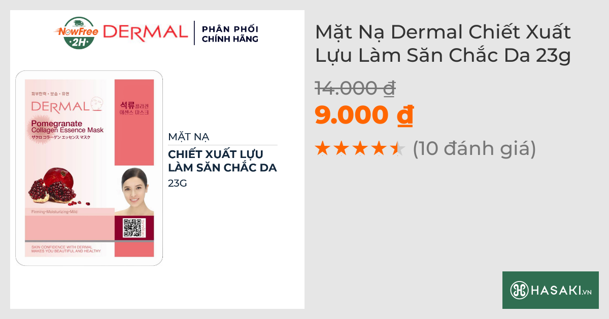 Mặt Nạ Dermal Chiết Xuất Lựu Làm Săn Chắc Da 23g