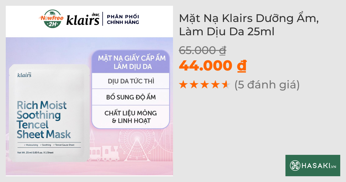 Mặt Nạ Klairs Dưỡng Ẩm, Làm Dịu Da 25ml