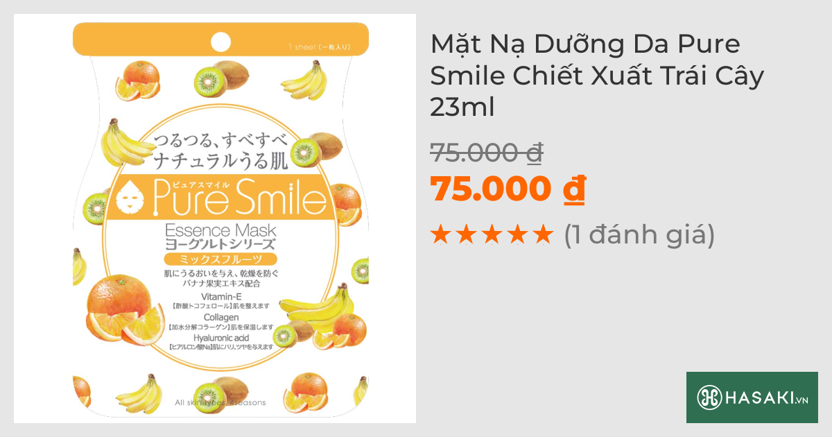 Mặt Nạ Dưỡng Da Pure Smile Chiết Xuất Trái Cây 23ml