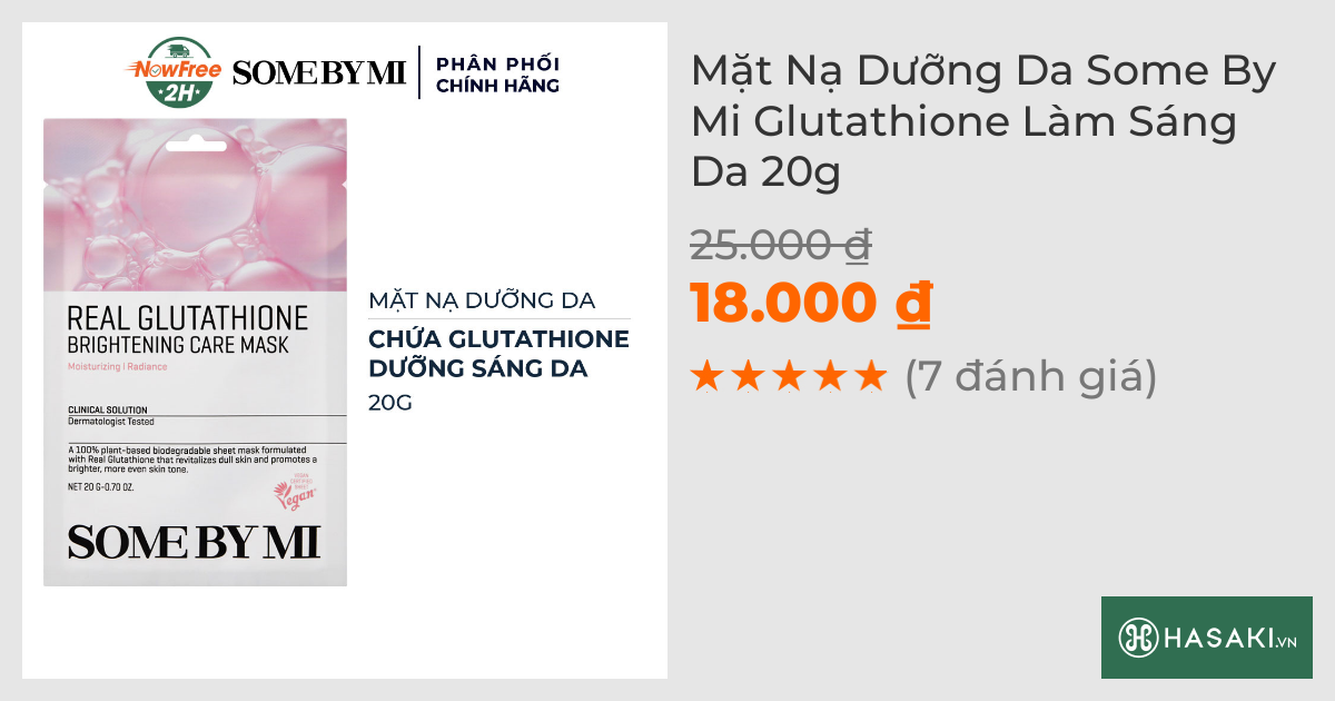 Mặt Nạ Dưỡng Da Some By Mi Glutathione Làm Sáng Da 20g