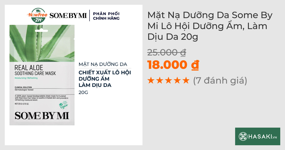 Mặt Nạ Dưỡng Da Some By Mi Lô Hội Dưỡng Ẩm, Làm Dịu Da 20g