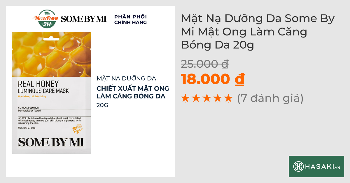 Mặt Nạ Dưỡng Da Some By Mi Mật Ong Làm Căng Bóng Da 20g