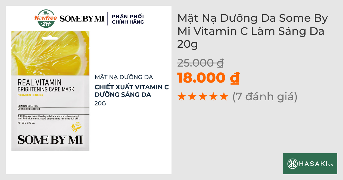 Mặt Nạ Dưỡng Da Some By Mi Vitamin C Làm Sáng Da 20g