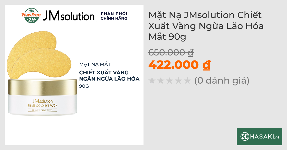 Mặt Nạ JMsolution Chiết Xuất Vàng Ngừa Lão Hóa Mắt 90g