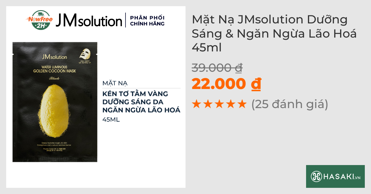 Mặt Nạ JMsolution Dưỡng Sáng & Ngăn Ngừa Lão Hoá 45ml