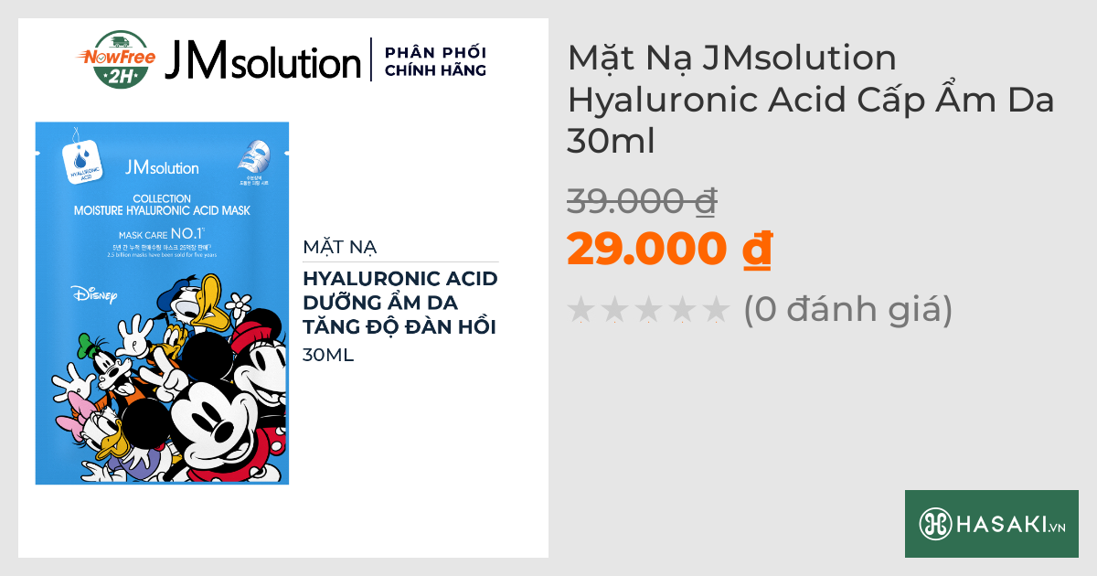 Mặt Nạ JMsolution Hyaluronic Acid Cấp Ẩm Da 30ml