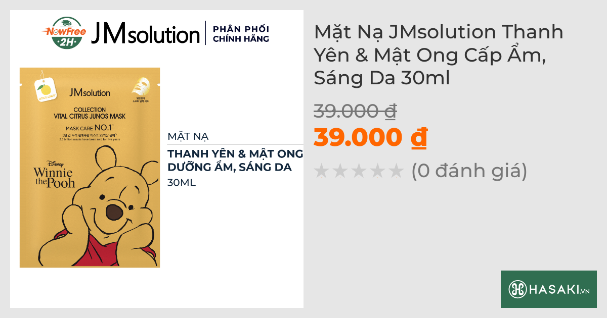 Mặt Nạ JMsolution Thanh Yên & Mật Ong Cấp Ẩm, Sáng Da 30ml