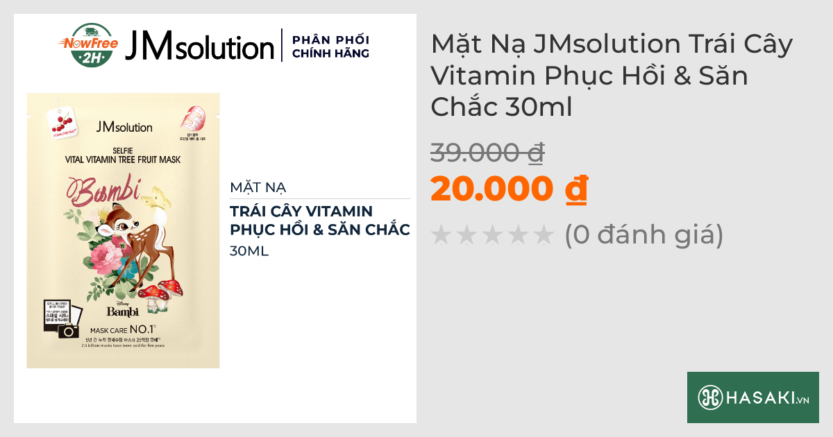 Mặt Nạ JMsolution Trái Cây Vitamin Phục Hồi & Săn Chắc 30ml