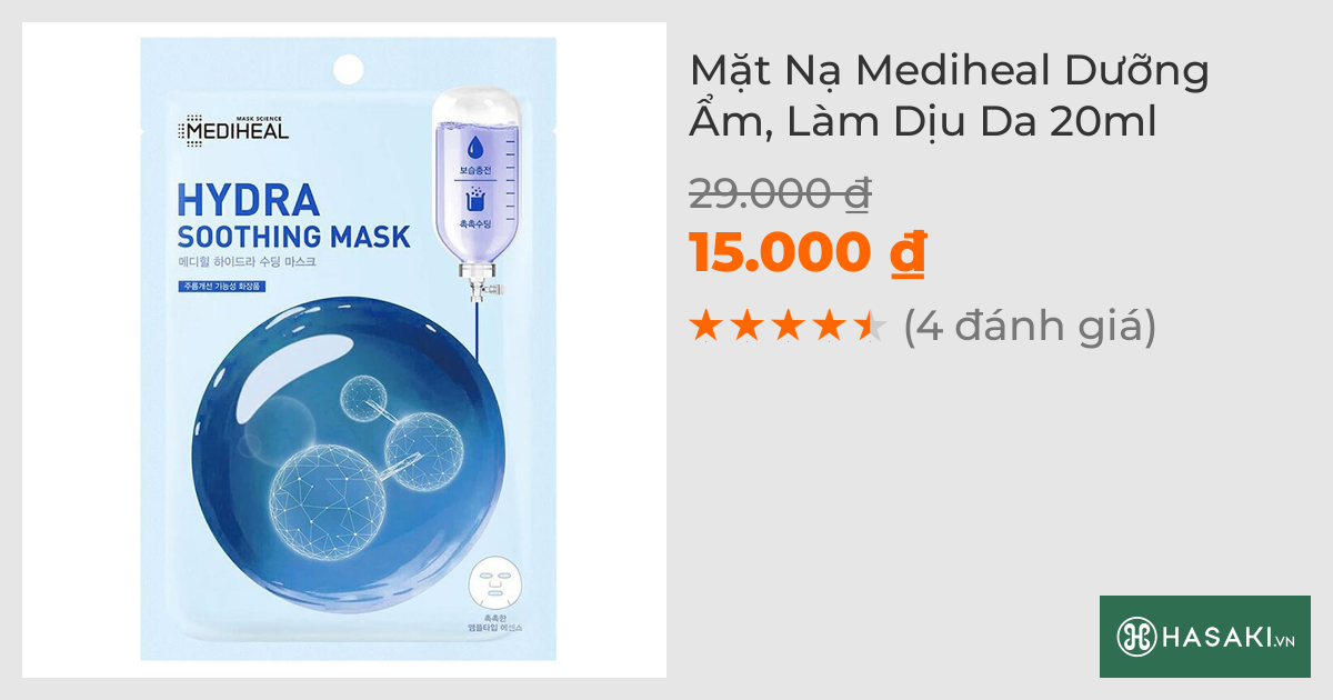 Mặt Nạ Mediheal Dưỡng Ẩm, Làm Dịu Da 20ml