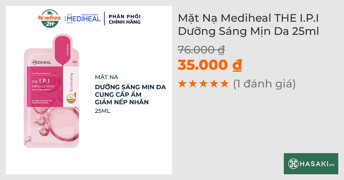 Mặt Nạ Mediheal THE I.P.I Dưỡng Sáng Mịn Da 25ml