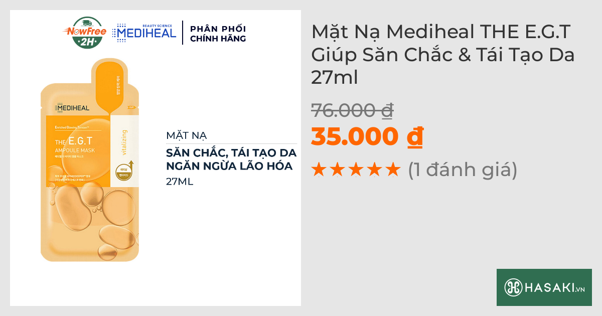 Mặt Nạ Mediheal THE E.G.T Giúp Săn Chắc & Tái Tạo Da 27ml