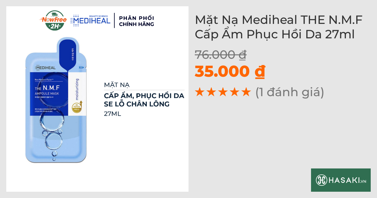 Mặt Nạ Mediheal THE N.M.F Cấp Ẩm Phục Hồi Da 27ml