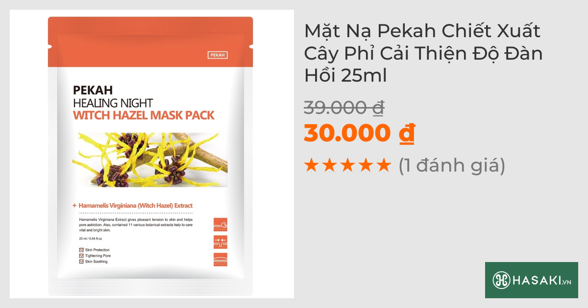 Mặt Nạ Pekah Chiết Xuất Cây Phỉ Cải Thiện Độ Đàn Hồi 25ml