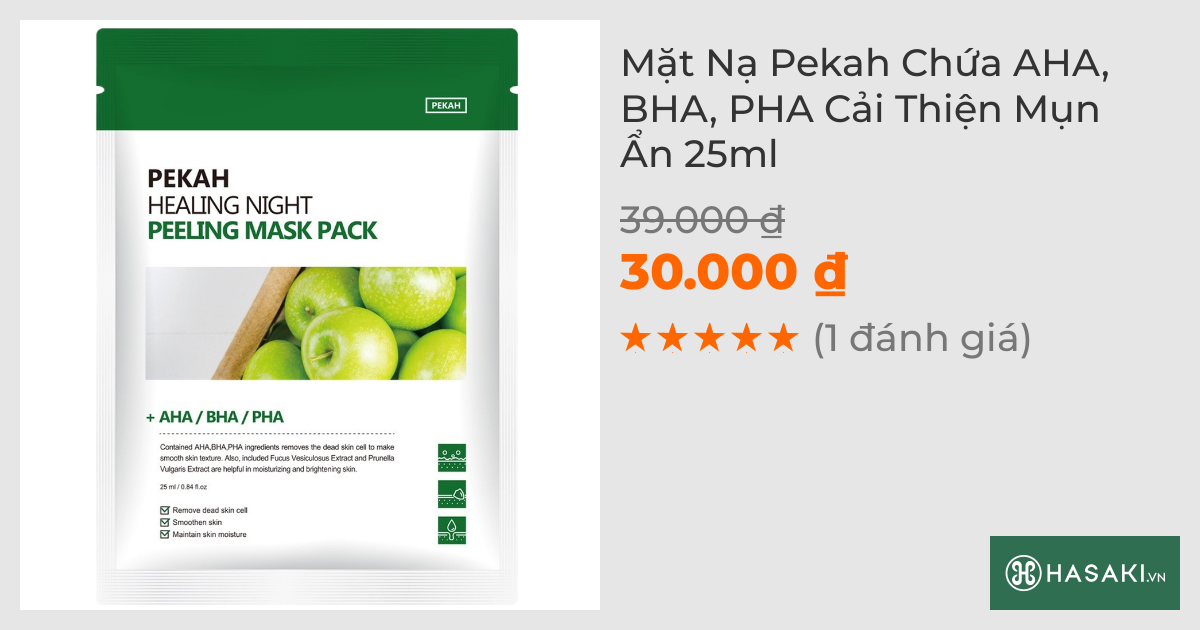 Mặt Nạ Pekah Chứa AHA, BHA, PHA Cải Thiện Mụn Ẩn 25ml