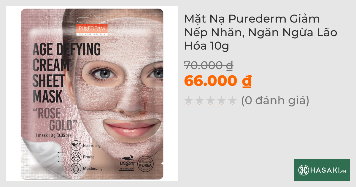 Mặt Nạ Purederm Giảm Nếp Nhăn, Ngăn Ngừa Lão Hóa 10g