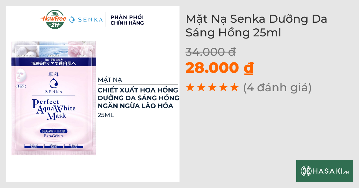 Mặt Nạ Senka Dưỡng Da Sáng Hồng 25ml