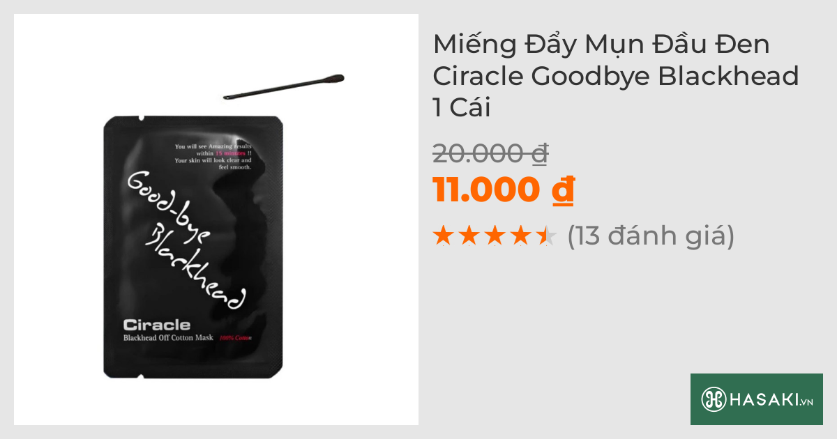 Miếng Dán Ciracle Hỗ Trợ Hút Và Đẩy Mụn Đầu Đen (1 Miếng)