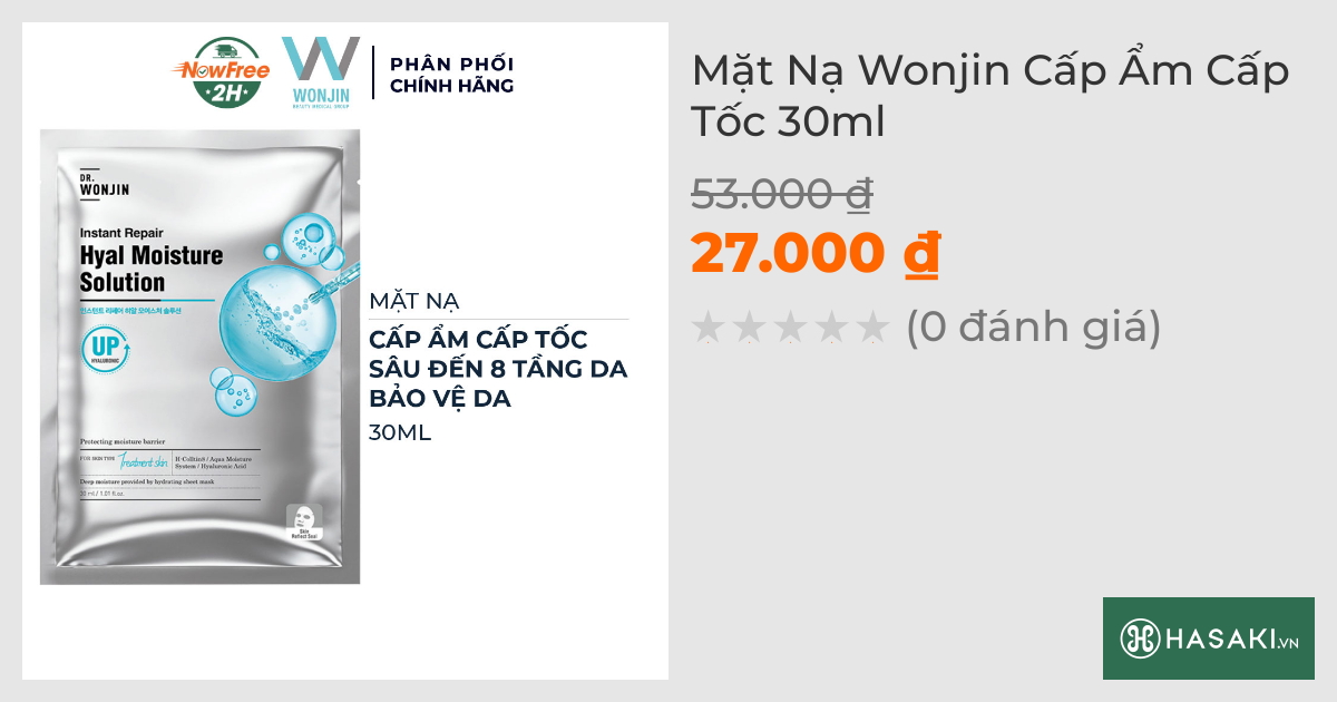 Mặt Nạ Wonjin Cấp Ẩm Cấp Tốc 30ml