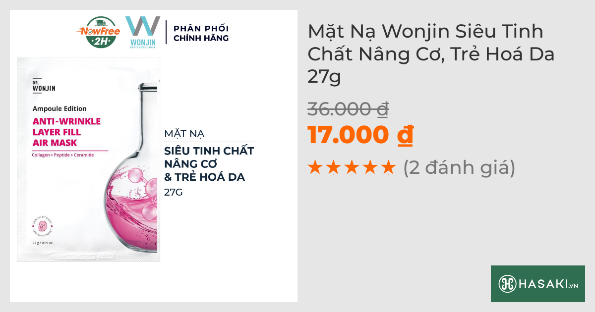 Mặt Nạ Wonjin Siêu Tinh Chất Nâng Cơ, Trẻ Hoá Da 27g